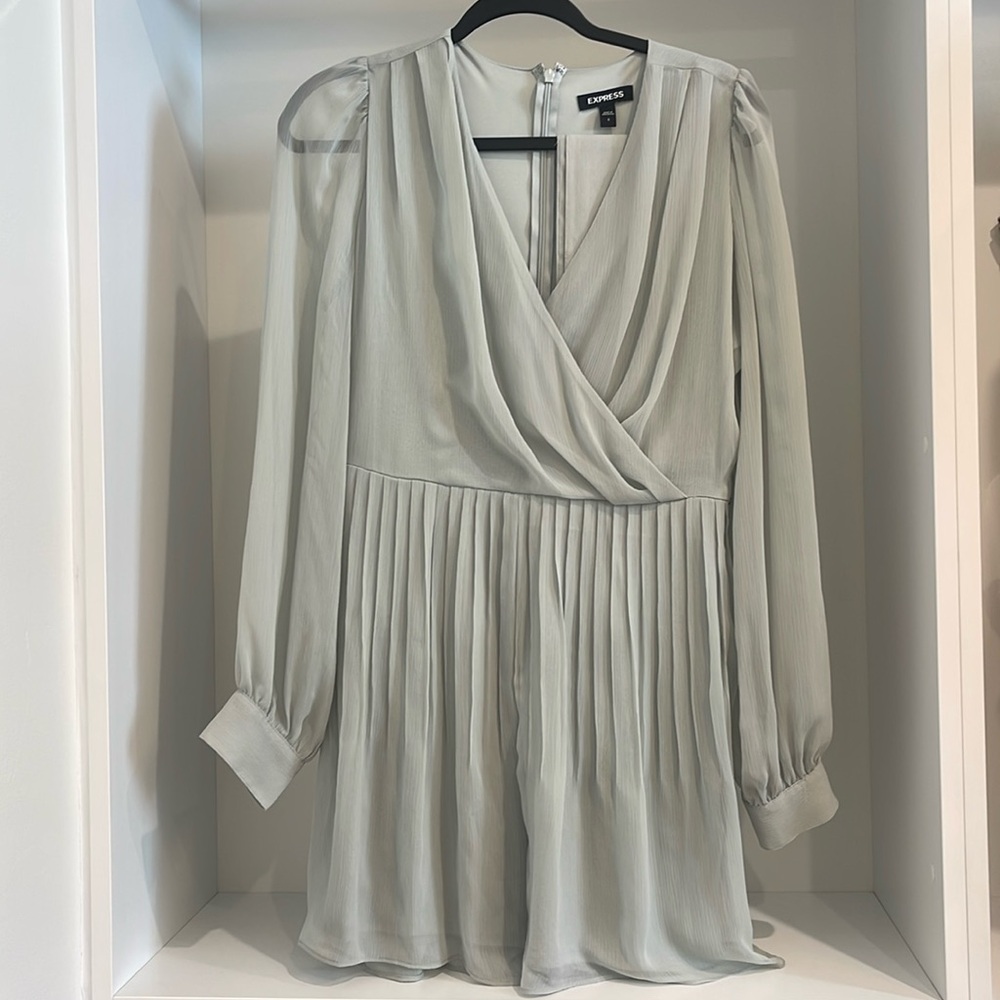 Express Draped V-Neck Romper with Belt